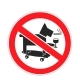 Наклейка Знак Собака на скейте пленка 100х100мм