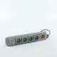 Фильтр сетевой 3.0м 2200Вт 10А 4 розетки+USB серый UNIEL
