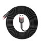 Кабель 8-pin-USB 2м. 1.5A красно-черный BASEUS