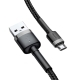 Кабель USB 2.0-microUSB 2м 1.5A черно-серый BASEUS