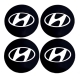 Наклейка на колпак диска колесного Hyundai D56 черн.металл 4шт