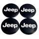 Наклейка на колпак диска колесного Jeep D56 черн.металл 4шт