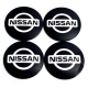 Наклейка на колпак диска колесного Nissan D56 чер.металл 4шт
