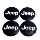 Наклейка на колпак диска колесного Jeep D60 черн.металл 4шт