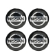 Наклейка на колпак диска колесного Nissan D60 чер.металл 4шт