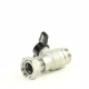 Кран шаровый M3/4"-F3/4" со сгоном, никелированная латунь, ручка-бабочка ЗУБР