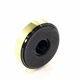Ножка приборная 40.2х10.8мм круглая для аппаратуры черная золото пластик