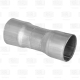 Соединитель труб глушителя под хомут d=55/d=55 L=150 (нерж. алюм. сталь)