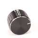 Ручка приборная 26.0х17.0мм круглая с индикаторной линией алюминий черная