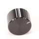 Ручка приборная 30.0х19.0мм круглая с индикаторной точкой алюминий черная