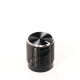 Ручка приборная 15.0х17.0мм круглая с индикаторной линией алюминий черная