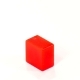 Колпачок кнопки 9.2х9.2х4.7/3.8х3.8мм квадратный пластик красный