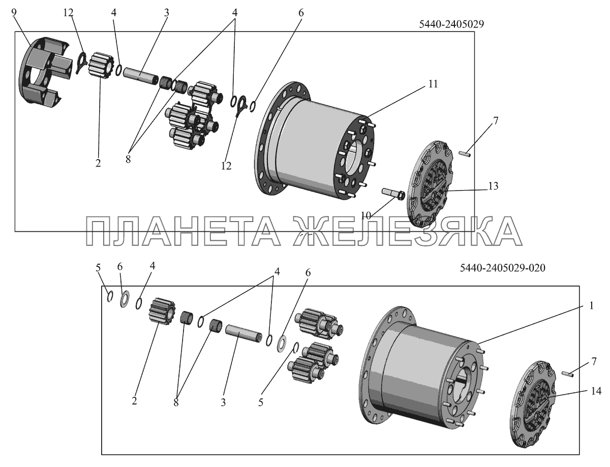 Детали колесной передачи (c февраля 2010г.) МАЗ-103 (2011)