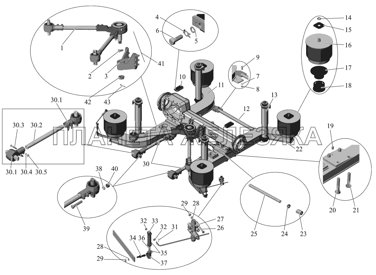 Подвеска задняя 103-2900002-20 (с мая 2005 г.) МАЗ-103 (2011)