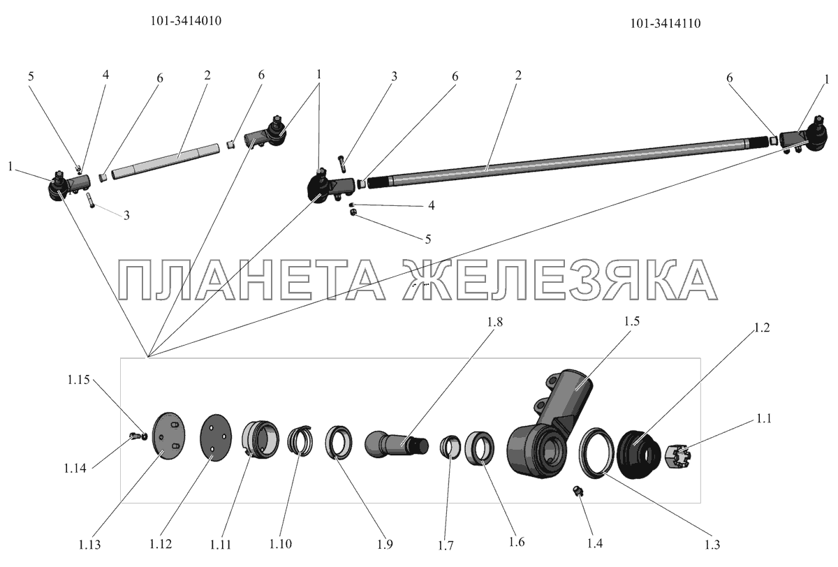 Тяга 101-3414010, 101-3414110 для МАЗ 103 МАЗ-103 (2011)