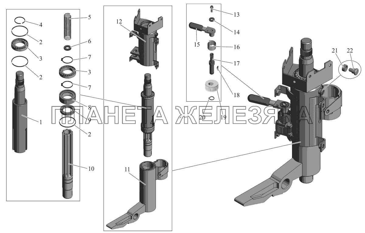 Колонка рулевая 64221-3444010 МАЗ-103 (2011)