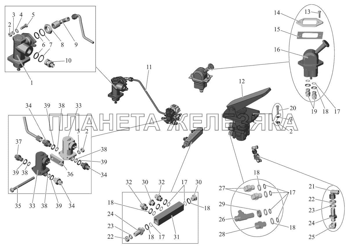 Аппараты управления тормозами 103-3504001 МАЗ-103 (2011)