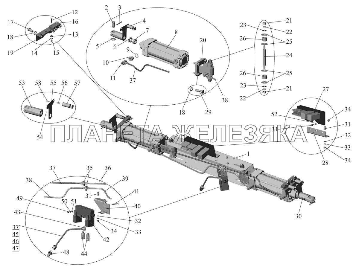 Привод дверей 103-6108200 МАЗ-103 (2011)