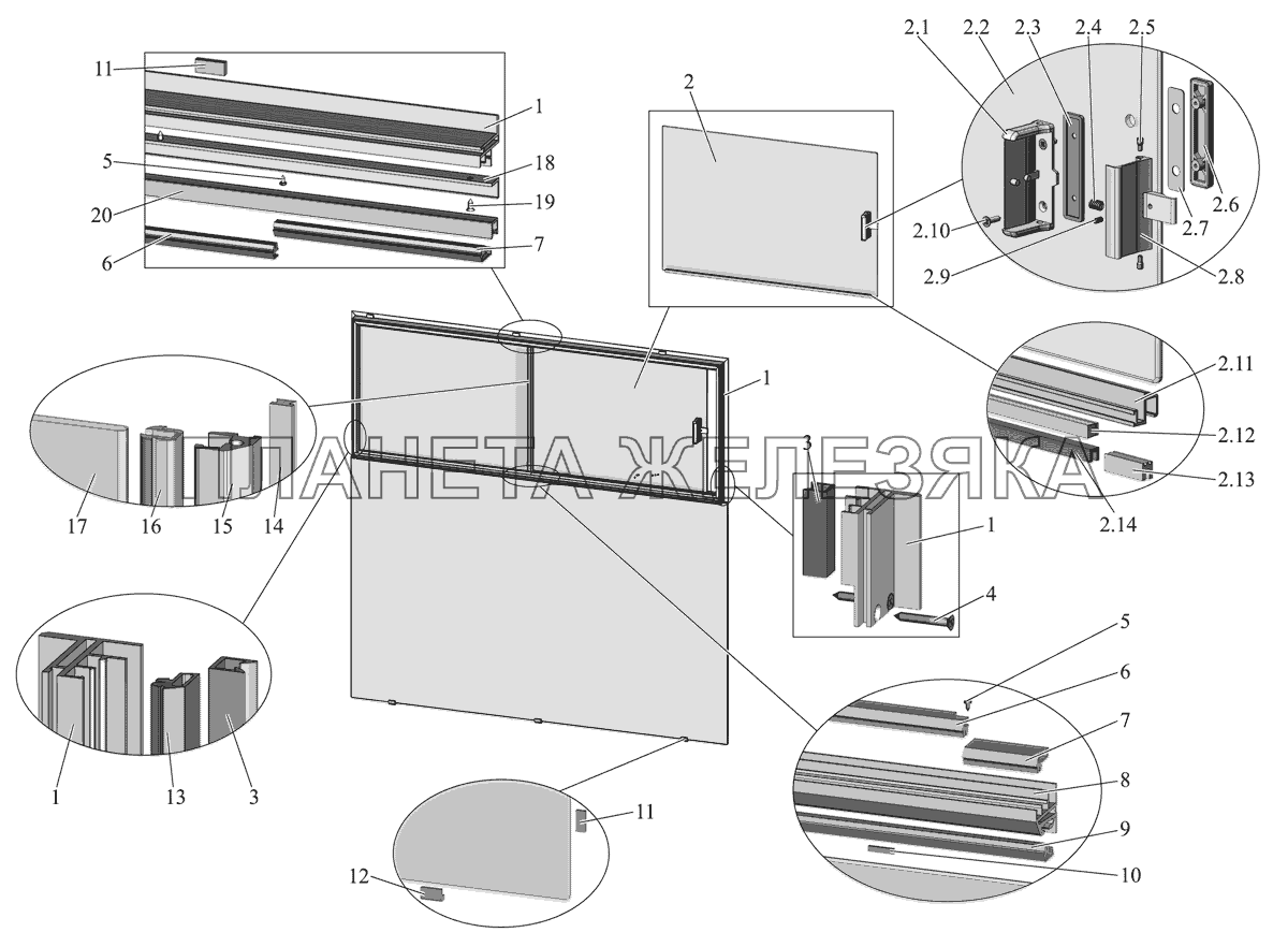 Установка сдвижной форточки (103-5403149, 103-5403150) МАЗ-103 (2011)