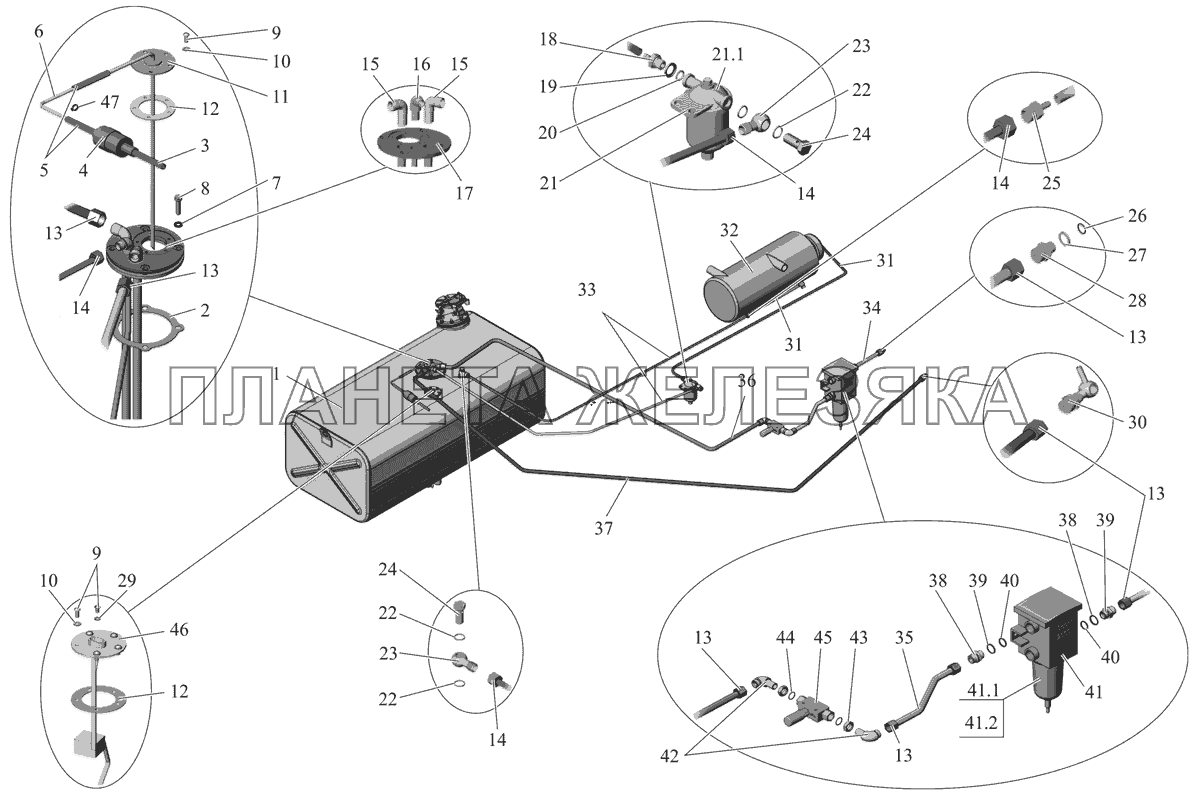 Установка топливопроводов 103-1100003-70 Для МАЗ 103070/075 МАЗ-103 (2011)