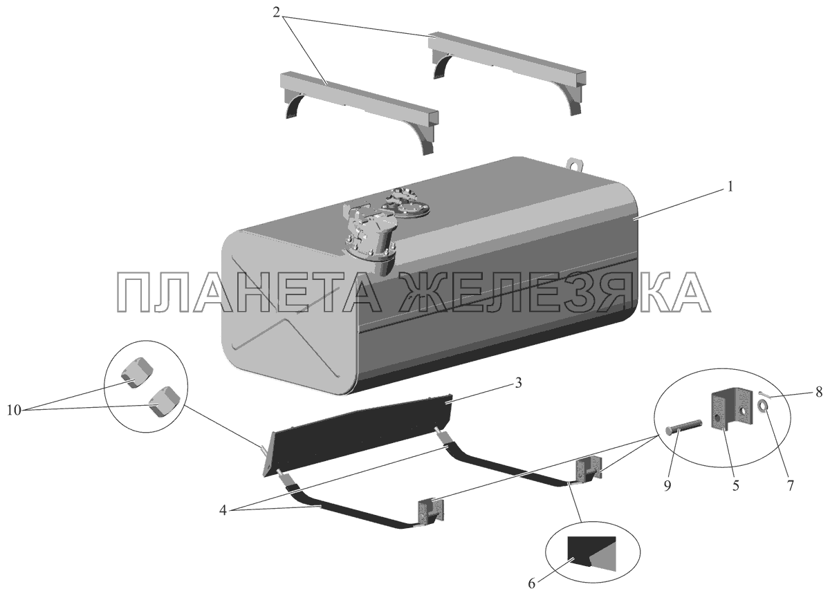 Крепление топливного бака 103-1101002 МАЗ-103 (2011)