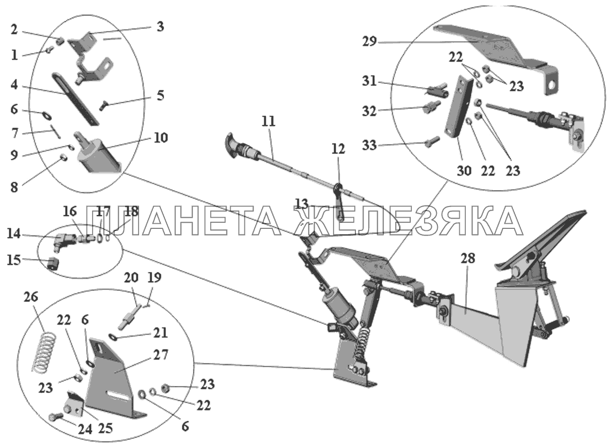 Привод управления двигателем 103-1108002-03 Для МАЗ 103002/03 МАЗ-103 (2011)