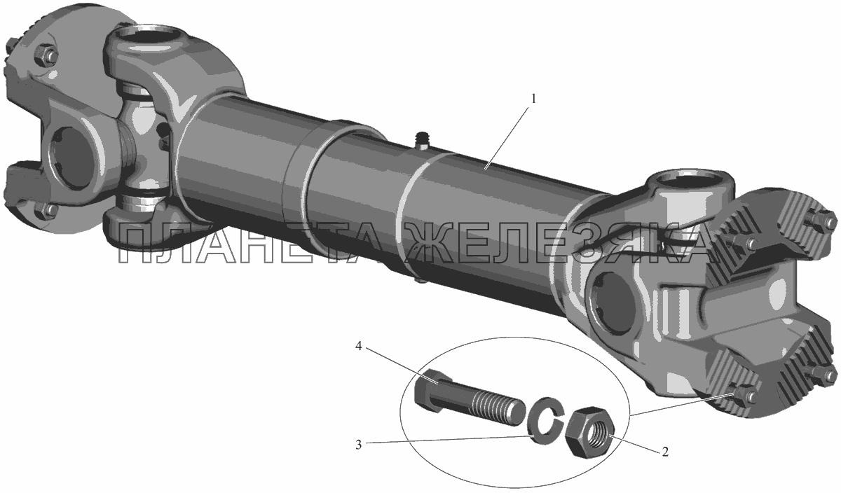 Установка карданного вала (с 2004 г.) МАЗ-103 (2011)