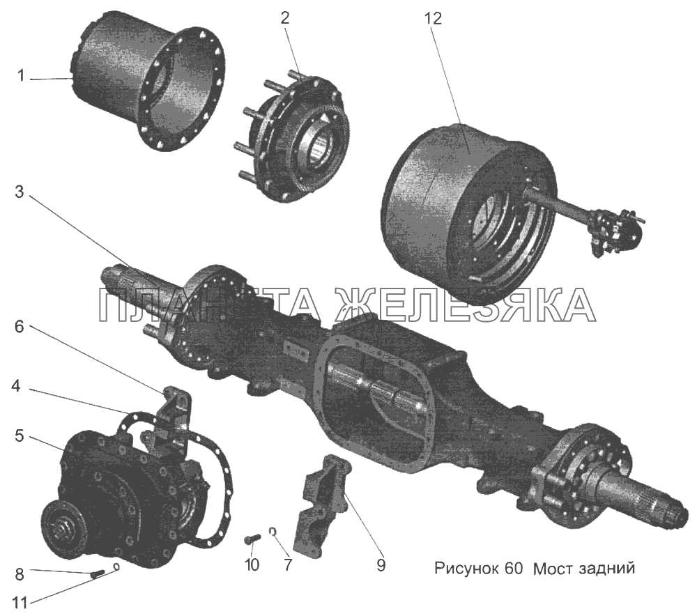 Мост задний 102-2400012 МАЗ-103