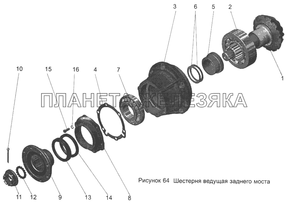 Шестерня ведущая заднего моста 102-2402021 МАЗ-103