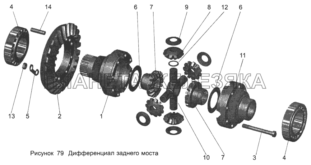 Дифференциал заднего моста 104-2403010 МАЗ-103