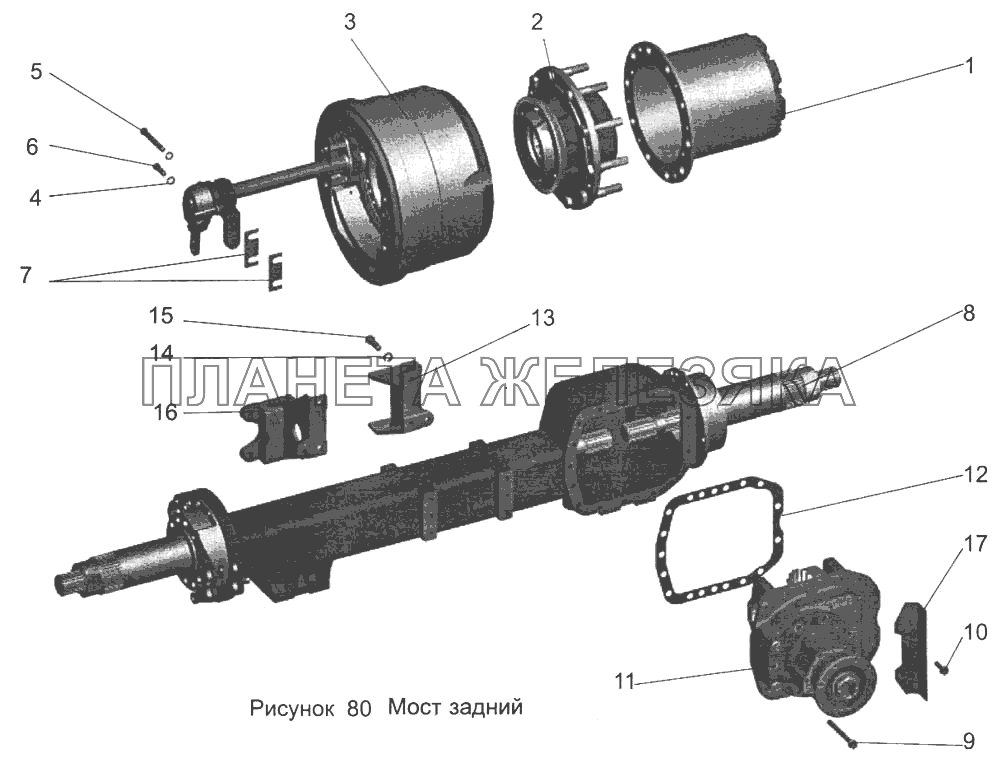Мост задний 105-2400012 МАЗ-103