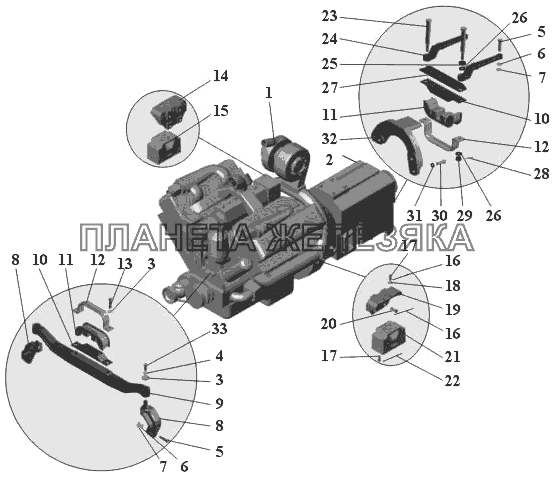 Установка силового агрегата 104-1000003-31 МАЗ-104 (2011)