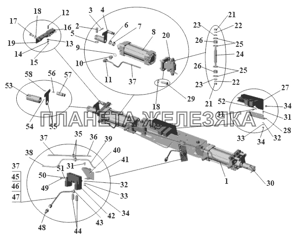 Привод дверей 103-6108200 МАЗ-104 (2011)