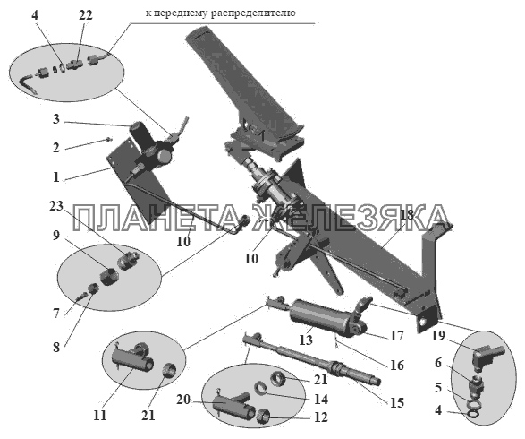 Привод управления двигателем 104-1108002-31, 104-1108002-60 МАЗ-104 (2011)