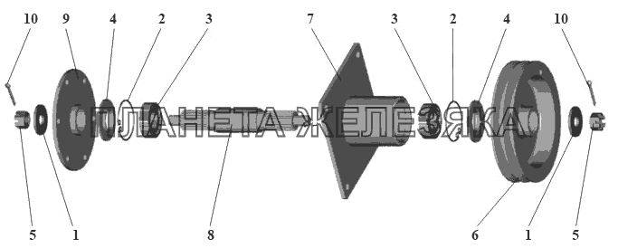 Привод вентилятора 104-1308011-21 МАЗ-104 (2011)