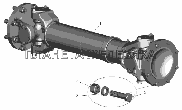 Установка карданного вала (до сентября 2003 г.) МАЗ-104 (2011)