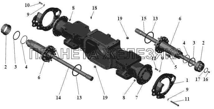 Картер заднего моста 152-2401010-10 МАЗ-104 (2011)