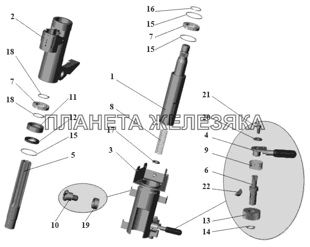 Колонка рулевая 64221-3444010 МАЗ-104 (2011)