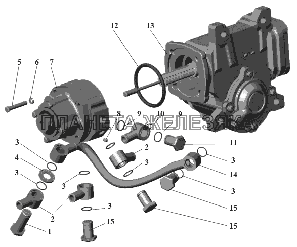 Механизм рулевой с распределителем 104-3400008 МАЗ-104 (2011)