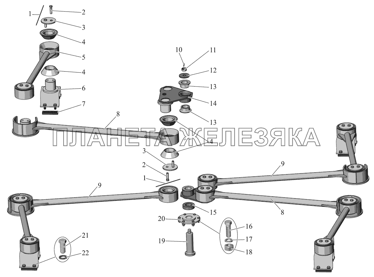 Установка стабилизатора положения рамки 105-2708010 МАЗ-105 (2011)