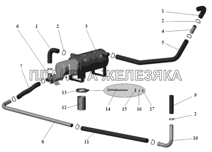 Установка подогревателя 105-1000022-60 МАЗ-105 (2011)