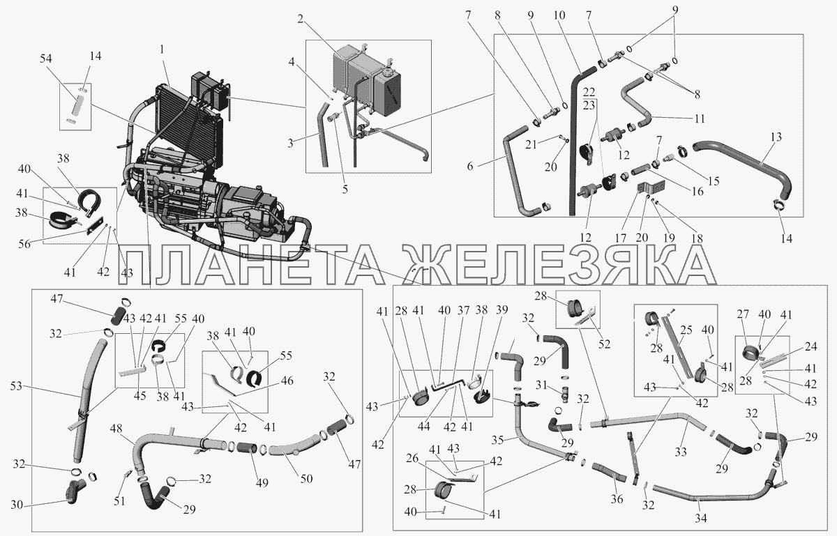 Установка системы охлаждения 107468-1300005 МАЗ-107 (2011)