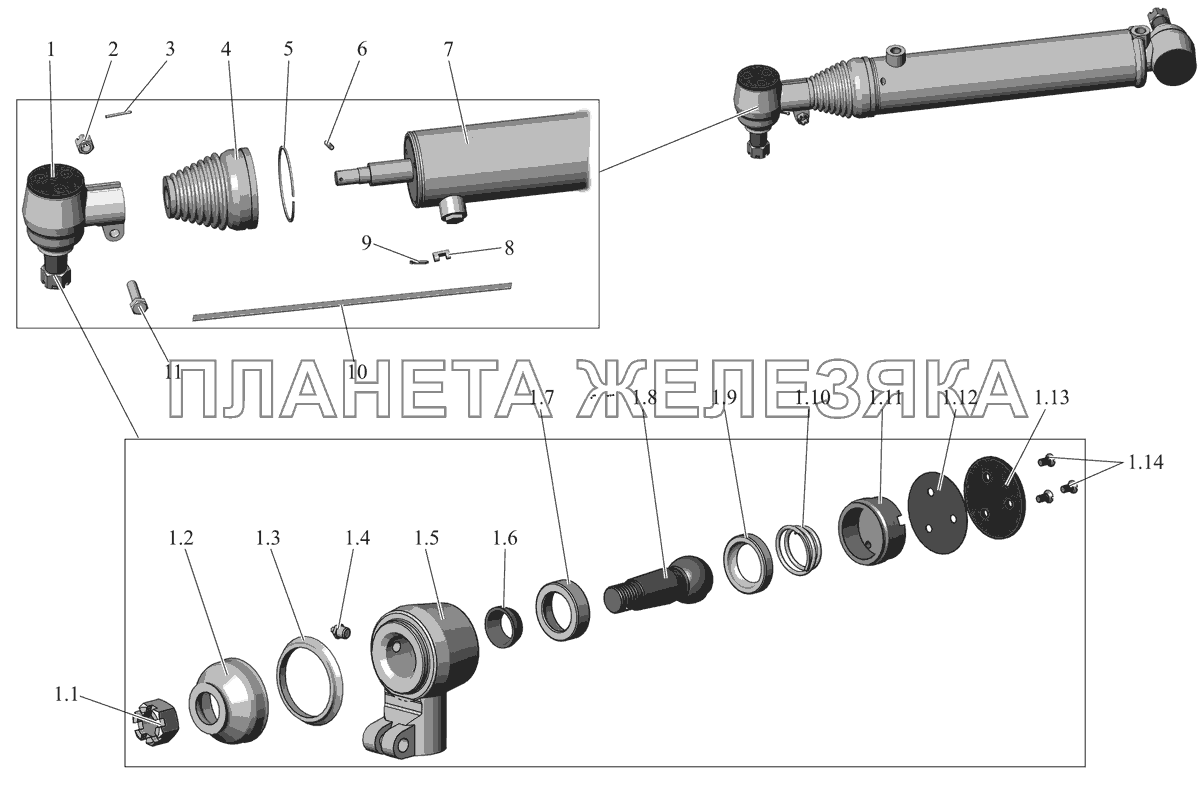 Цилиндр гидроусилителя ШНКФ 453429.075 (с сентября 2006 г.) МАЗ-107 (2011)