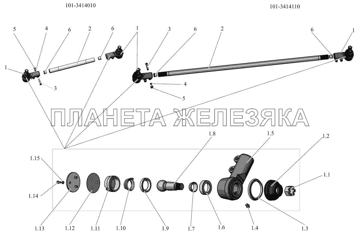 Тяга 101-3414010, 101-3414110 для МАЗ 107 МАЗ-107 (2011)