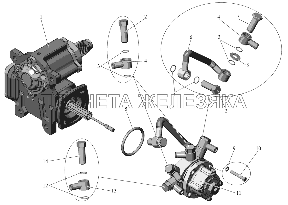 Механизм рулевой с распределителем 104-3400008-01 МАЗ-107 (2011)