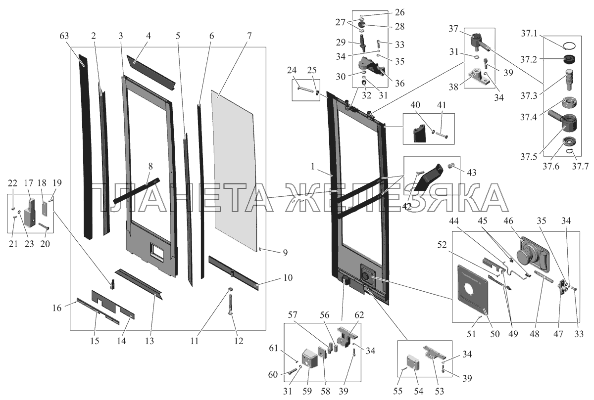 Дверь 203065-6100101 МАЗ-206/226