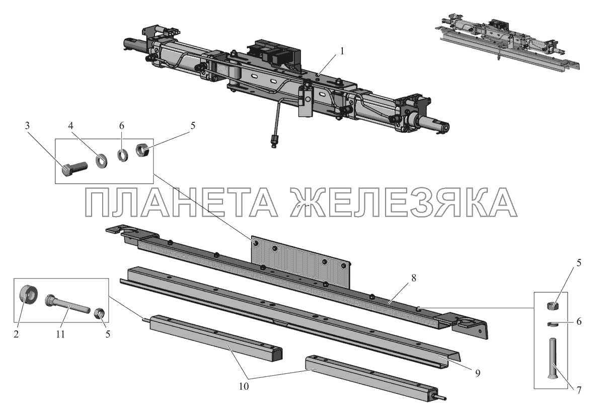 Механизм открывания дверей 203065-6208010 МАЗ-206/226 Механизм открывания дверей 203065-6208010 МАЗ-206/226