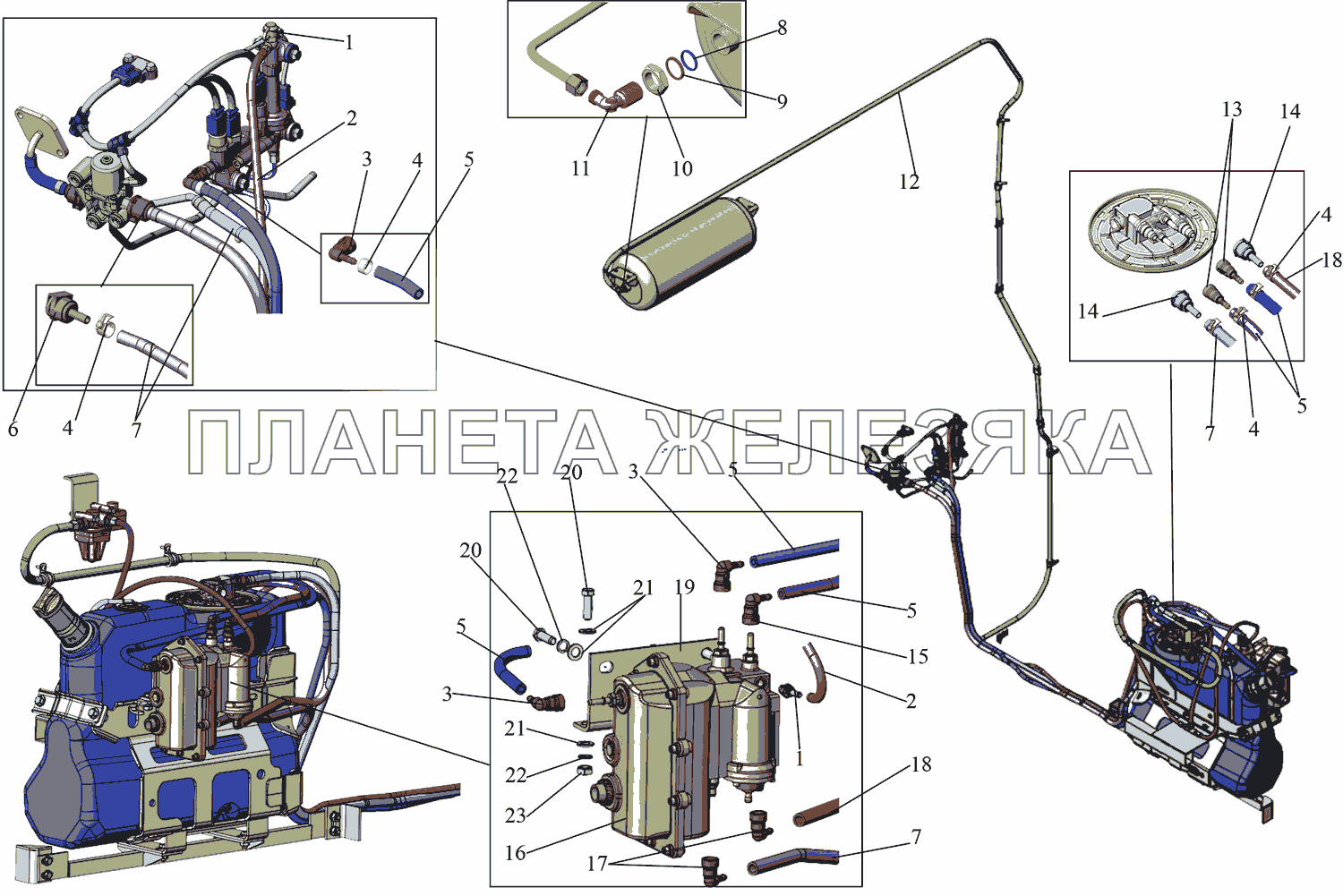 Установка системы подавления токсичности (лист 1) МАЗ-215