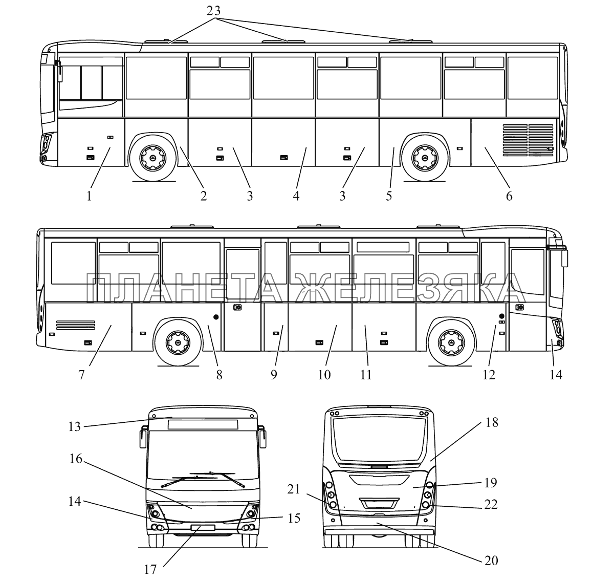 Наружные крышки, решетки МАЗ-231