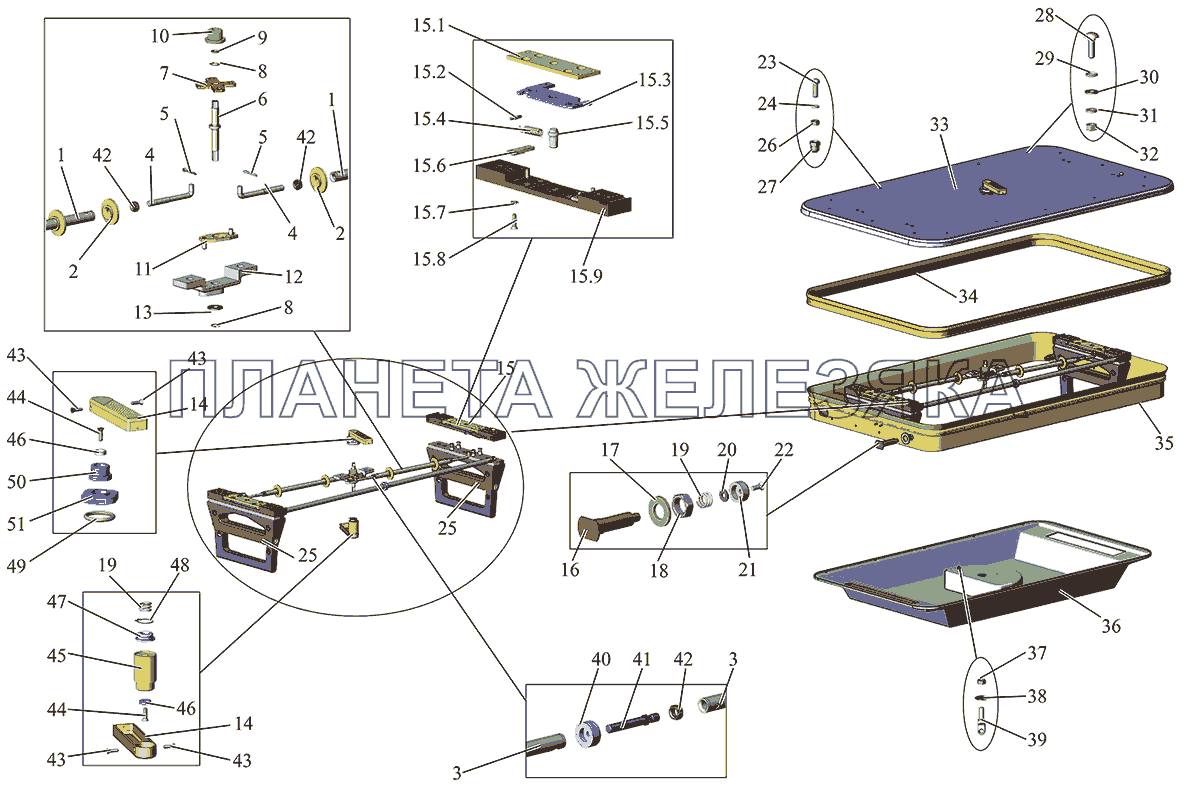 Люк аварийно-вентиляционный 151-5713010 МАЗ-231